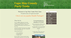 Desktop Screenshot of capemaycountypartytents.com