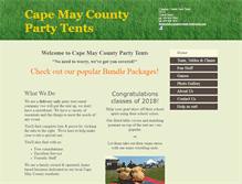 Tablet Screenshot of capemaycountypartytents.com